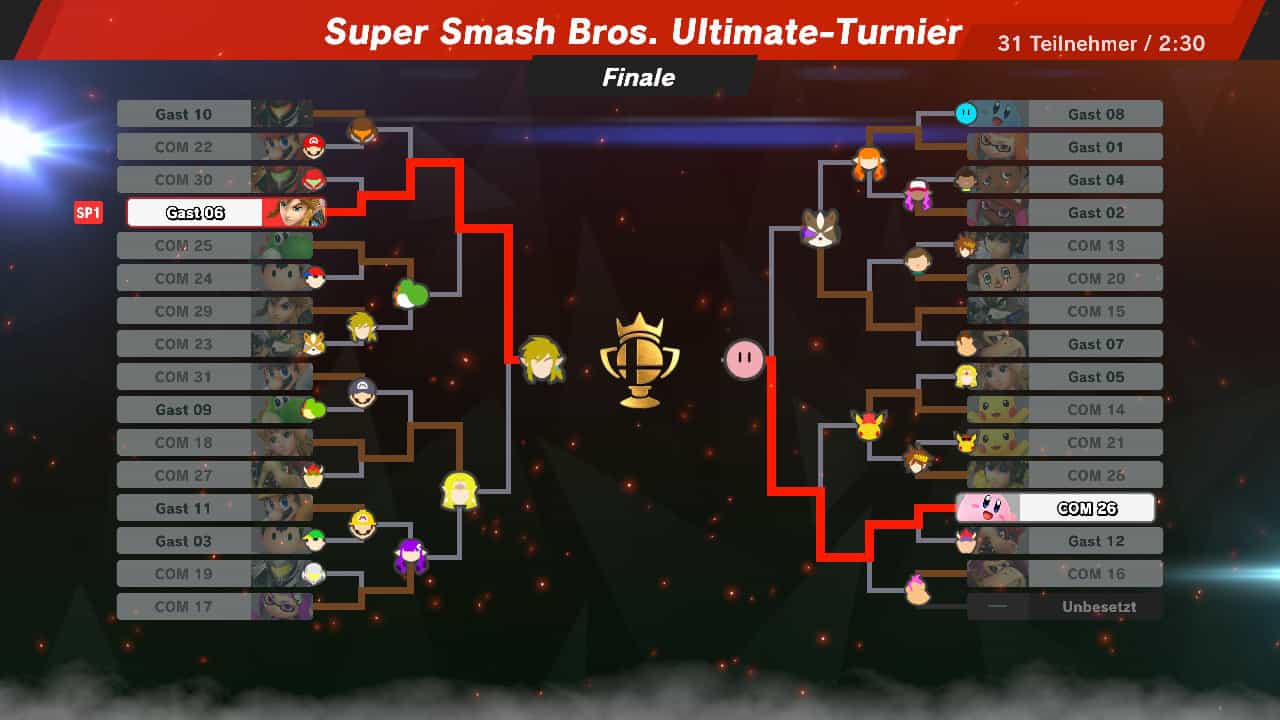 Super Smash Bros Ultimate Turnier Bracket