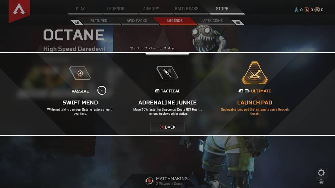 Apex Legends Octane Fähigkeiten