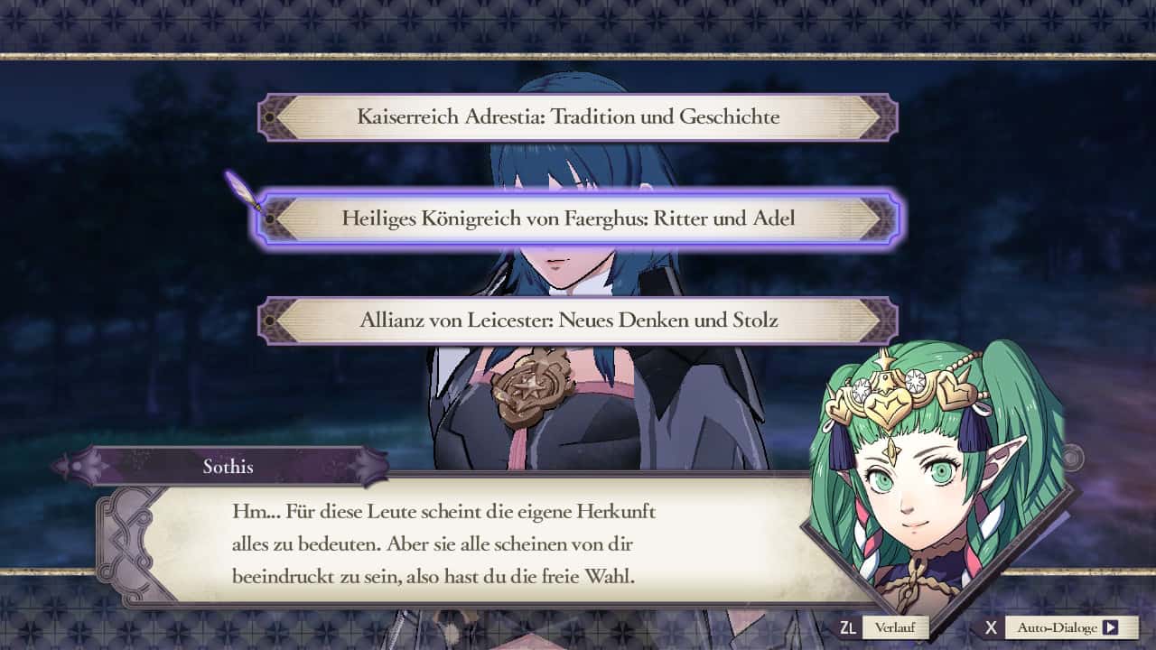 Three Houses Auswahl