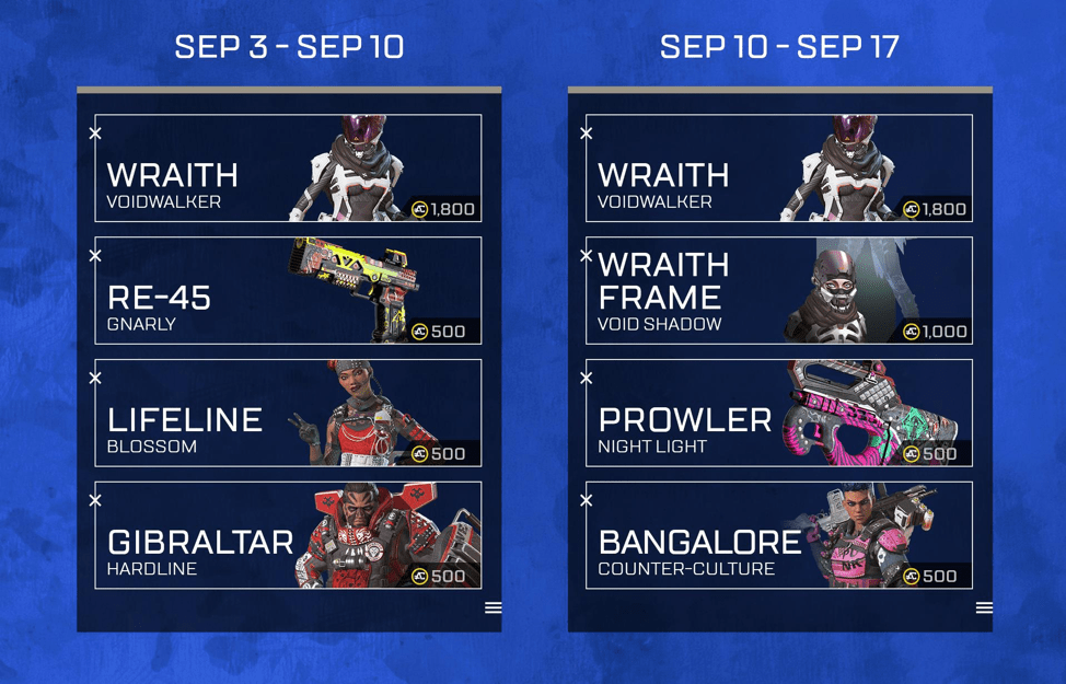 Voidwalker Apex Legends Update Items