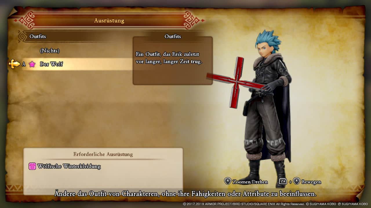 Dragon Quest XI Alle Kostüme