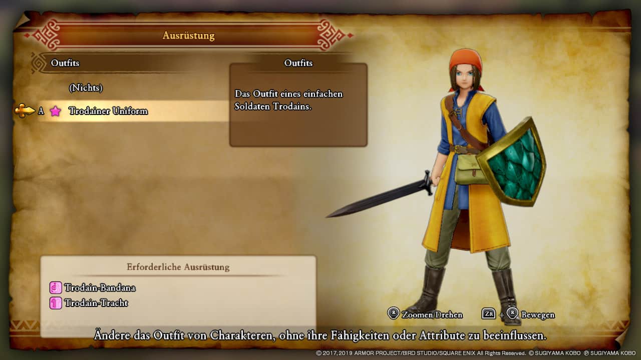 Dragon Quest XI Alle Kostüme